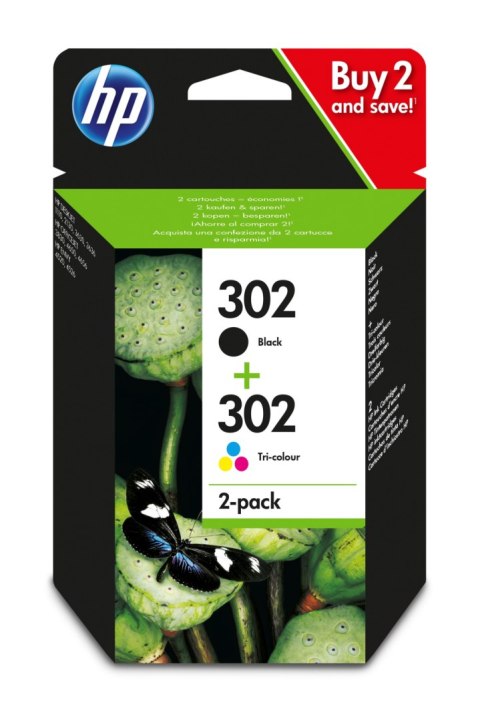 Zestaw tuszy HP HP 302 Czarny i tri-color (X4D37AE) Zestaw tuszy HP HP 302 Czarny i tri-color (X4D37AE)