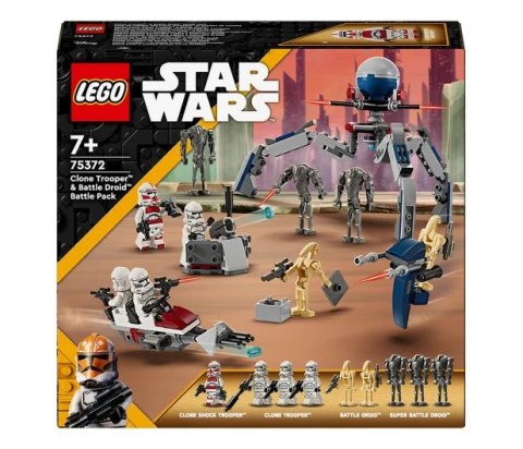 LEGO 75372 Star Wars - Zestaw bitewny z żołnierzem armii klonów i droidem bojowym LEGO 75372 Star Wars - Zestaw bitewny z żołnierzem armii klonów i droidem bojowym