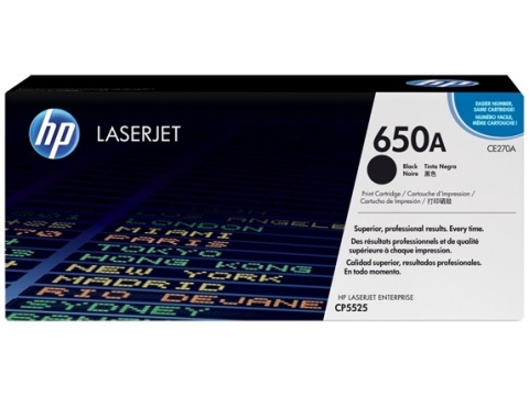 Toner HP 650A czarny (CE270A) Toner HP 650A czarny (CE270A)