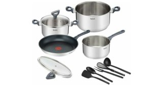Zestaw garnki patelnia Tefal Daily Cook stal indukcja 11 elementów
