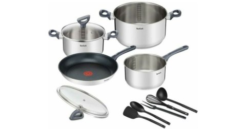 Zestaw garnki patelnia Tefal Daily Cook stal indukcja 11 elementów