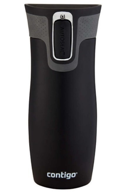 Kubek termiczny podwójne ścianki Contigo West Loop, Matte Black 470 ml