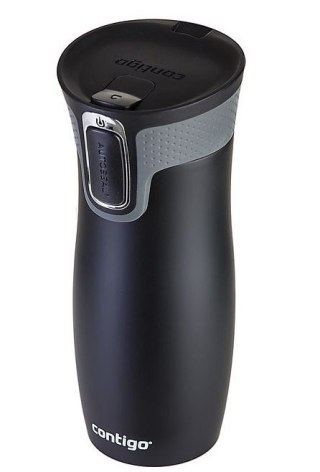 Kubek termiczny podwójne ścianki Contigo West Loop, Matte Black 470 ml
