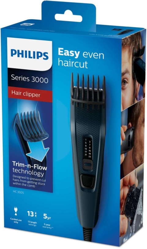 PHILIPS HC3505/15 Czarno-niebieski