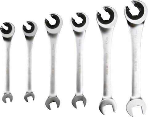 YATO YATO ZESTAW KLUCZY PÓŁOTW. Z GRZECHOTKĄ 8-19MM 6 SZT YT-01344