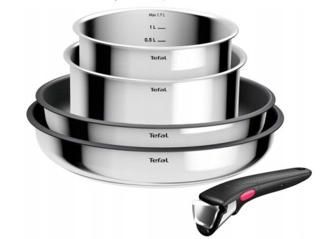 Zestaw garnków Tefal Ingenio Cook Eat 5 el. Stal nierdzewna non-stick L881S504