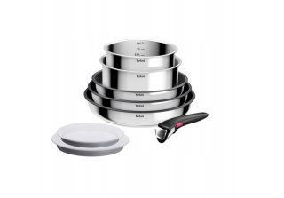 Zestaw garnków Tefal Ingenio Cook Eat 8 el. stal nierdzewna non-stick