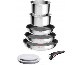 Zestaw garnków Tefal Ingenio Cook Eat 8 el. stal nierdzewna non-stick