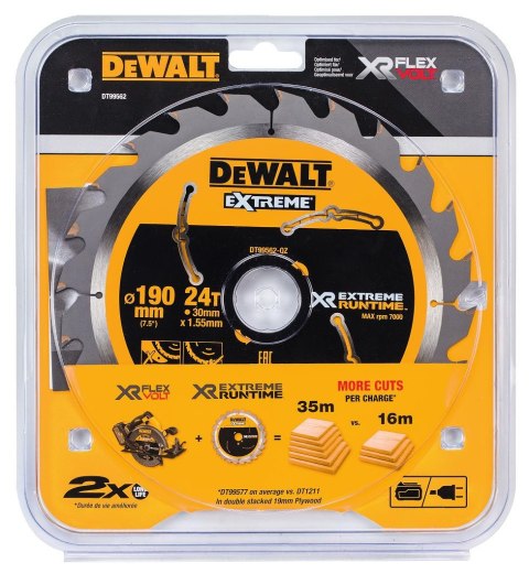 DEWALT Tarcza Xr 190Mm X 30Mm 24T Csb